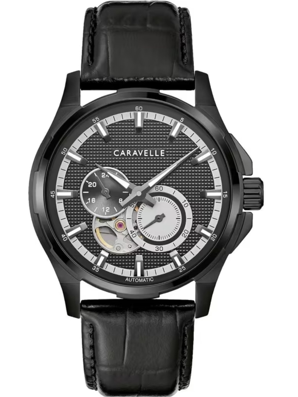 Caravelle by Bulova Men's Black Automatic Dress Watch 42mm